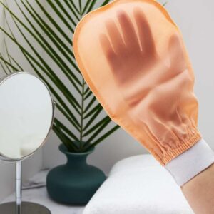 Silk Exfoliating Glove - Silk and Pink